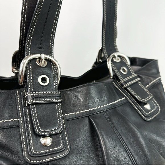 Coach Black Leather Soho Tote Shoulder Bag - Picture 4 of 11